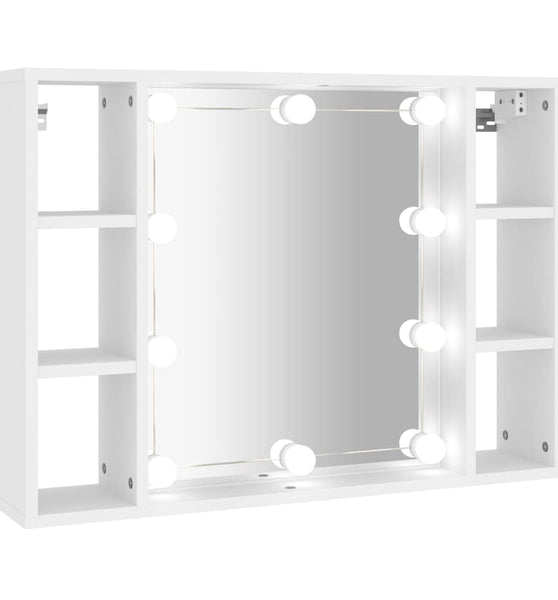 Spiegelschrank mit LED Weiß 76x15x55 cm