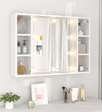 Spiegelschrank mit LED Weiß 76x15x55 cm