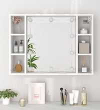 Spiegelschrank mit LED Weiß 76x15x55 cm
