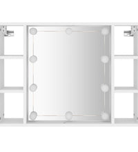 Spiegelschrank mit LED Weiß 76x15x55 cm
