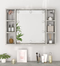 Spiegelschrank mit LED Betongrau 76x15x55 cm