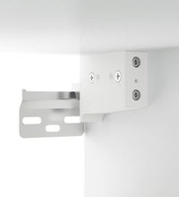 Spiegelschrank mit LED Hochglanz-Weiß 76x15x55 cm