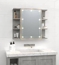 Spiegelschrank mit LED Betongrau 70x16,5x60 cm