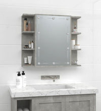 Spiegelschrank mit LED Betongrau 70x16,5x60 cm