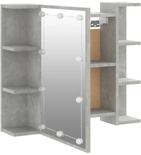 Spiegelschrank mit LED Betongrau 70x16,5x60 cm