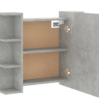 Spiegelschrank mit LED Betongrau 70x16,5x60 cm