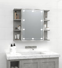 Spiegelschrank mit LED Betongrau 70x16,5x60 cm