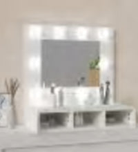 Spiegelschrank mit LED Weiß 60x31,5x62 cm