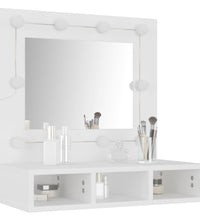 Spiegelschrank mit LED Weiß 60x31,5x62 cm