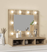 Spiegelschrank mit LED Sonoma-Eiche 60x31,5x62 cm