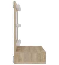 Spiegelschrank mit LED Sonoma-Eiche 60x31,5x62 cm