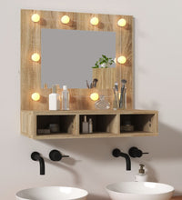 Spiegelschrank mit LED Sonoma-Eiche 60x31,5x62 cm