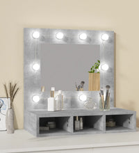 Spiegelschrank mit LED Betongrau 60x31,5x62 cm