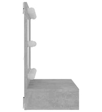 Spiegelschrank mit LED Betongrau 60x31,5x62 cm