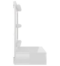 Spiegelschrank mit LED Hochglanz-Weiß 60x31,5x62 cm