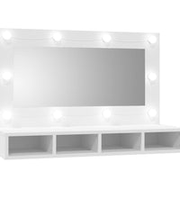Spiegelschrank mit LED Weiß 90x31,5x62 cm