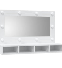 Spiegelschrank mit LED Weiß 90x31,5x62 cm