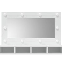 Spiegelschrank mit LED Weiß 90x31,5x62 cm