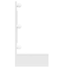 Spiegelschrank mit LED Weiß 90x31,5x62 cm