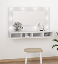 Spiegelschrank mit LED Weiß 90x31,5x62 cm