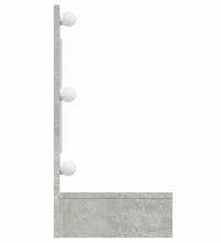 Spiegelschrank mit LED Betongrau 90x31,5x62 cm