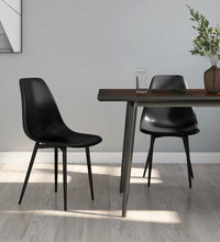 Esszimmerstühle 2 Stk. Schwarz PP