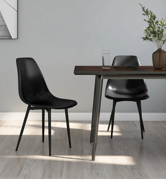 Esszimmerstühle 2 Stk. Schwarz PP