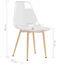 Esszimmerstühle 2 Stk. Transparent PET