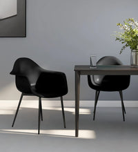 Esszimmerstühle 2 Stk. Schwarz PP