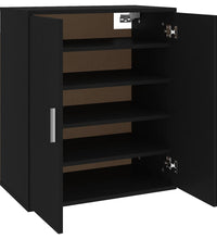 Schuhschrank Schwarz 60x35x70 cm Holzwerkstoff