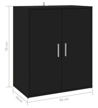 Schuhschrank Schwarz 60x35x70 cm Holzwerkstoff