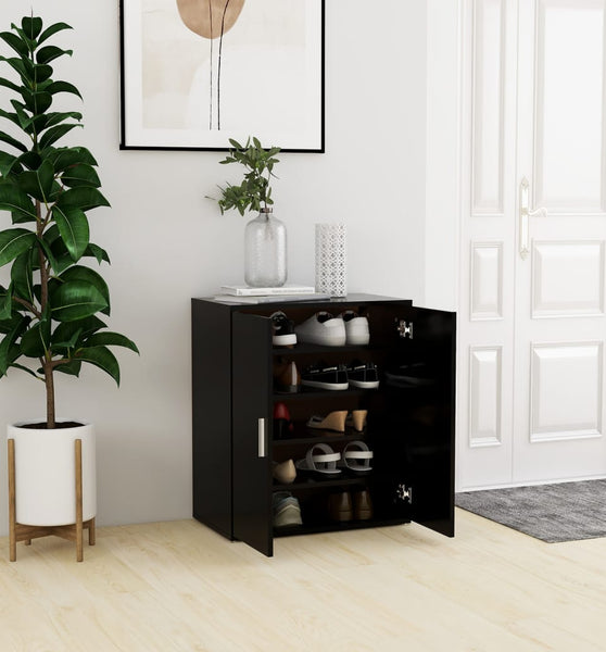 Schuhschrank Schwarz 60x35x70 cm Holzwerkstoff