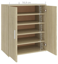 Schuhschrank Sonoma-Eiche 60x35x70 cm Holzwerkstoff