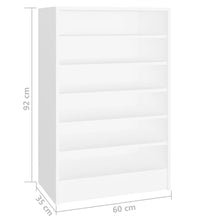 Schuhschrank Weiß 60x35x92 cm Holzwerkstoff