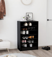 Schuhschrank Schwarz 60x35x92 cm Holzwerkstoff