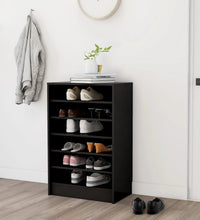 Schuhschrank Schwarz 60x35x92 cm Holzwerkstoff