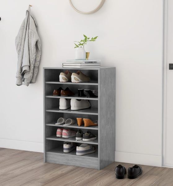 Schuhschrank Betongrau 60x35x92 cm Holzwerkstoff