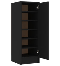 Schuhschrank Schwarz 32x35x92 cm Holzwerkstoff