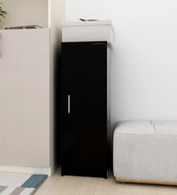 Schuhschrank Schwarz 32x35x92 cm Holzwerkstoff