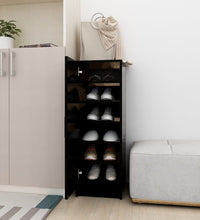 Schuhschrank Schwarz 32x35x92 cm Holzwerkstoff