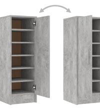 Schuhschrank Betongrau 32x35x92 cm Holzwerkstoff