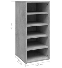 Schuhschrank Betongrau 31,5x35x70 cm Holzwerkstoff