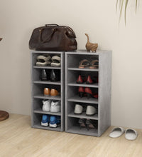 Schuhschränke 2 Stk. Betongrau 31,5x35x70 cm Holzwerkstoff