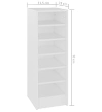 Schuhschrank Weiß 31,5x35x90 cm Holzwerkstoff