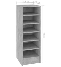 Schuhschrank Betongrau 31,5x35x90 cm Holzwerkstoff