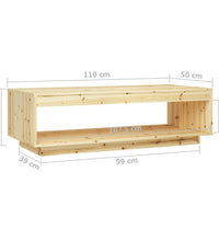Couchtisch 110x50x33,5 cm Massivholz Tanne