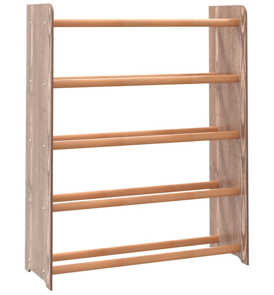 Schuhregal Braun 65x24x81 cm Holzwerkstoff