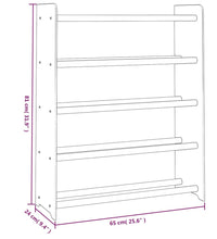 Schuhregal Braun 65x24x81 cm Holzwerkstoff