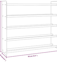 Schuhregal Braun 90x24x81 cm Holzwerkstoff