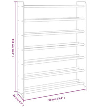 Schuhregal Braun 90x24x117 cm Holzwerkstoff